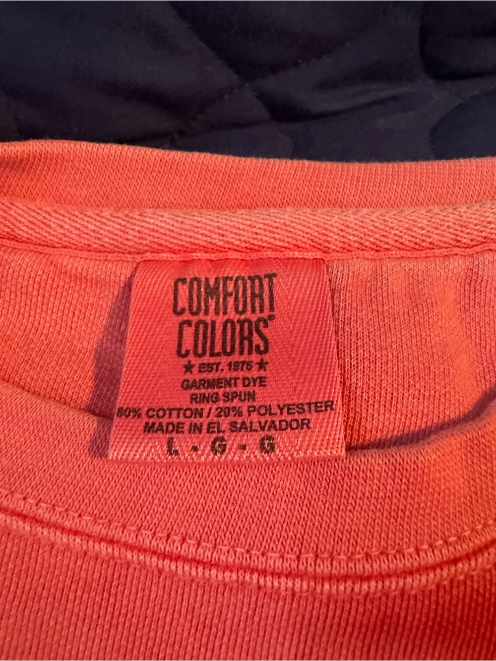 Comfort Colors Men's Crewneck Sweatshirt in Orange - Picture 2 of 2